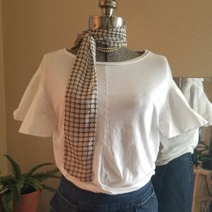 Brass Plum Tee with flowy sleeves, size M